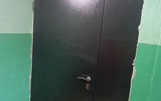 дверь тамбурная с замком ПРОСАМ и ручкой раздельной APECS
